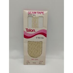Talon Seam Tape Stretch Lace - Bone 30 - 3 Yards - 100% Nylon